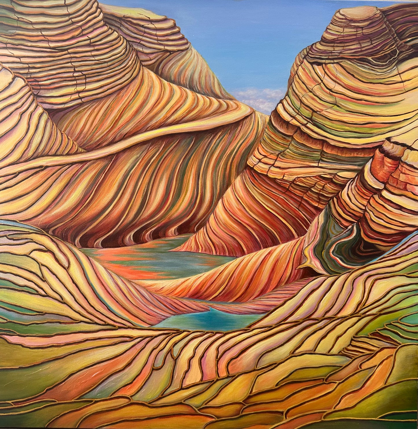 Timeless Currents 36x36