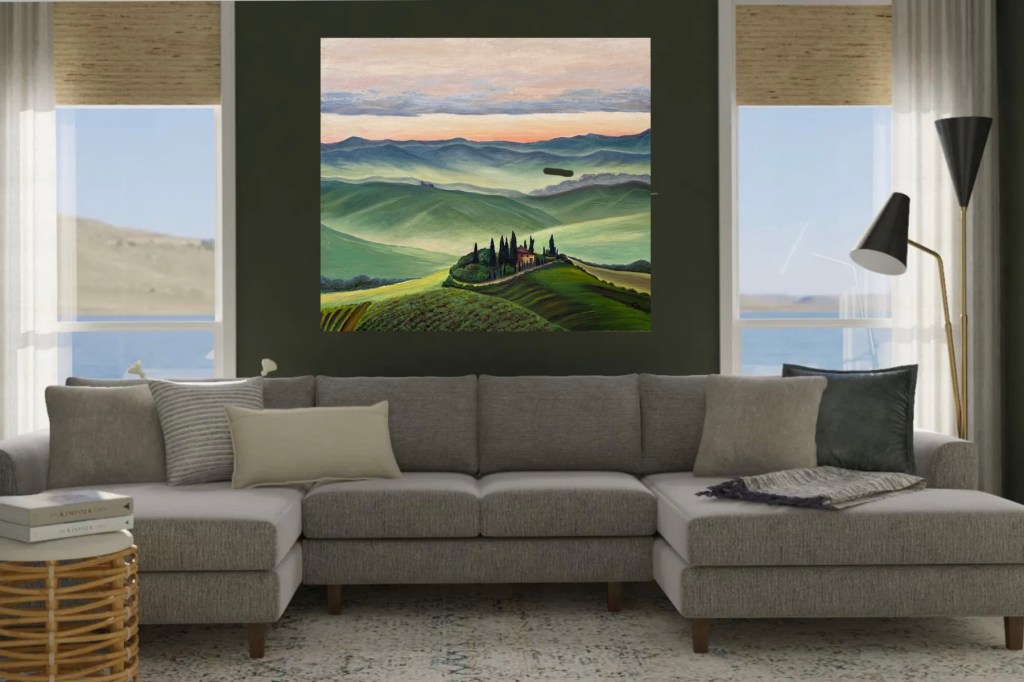 Mountain view wall art
